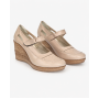 Marimea 37 Pantofi dama cu platforma din piele naturala Bej P9154BEJ